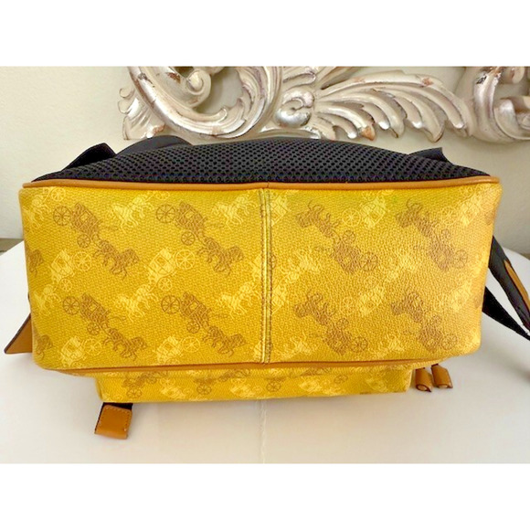 Coach Vale Limited Edition Charlie Backpack Horse Carriage Print Mustard Yellow main image 11